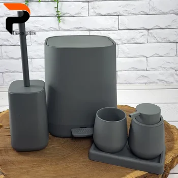 ست 5 پارچه مخملی کنتراست - Image 4