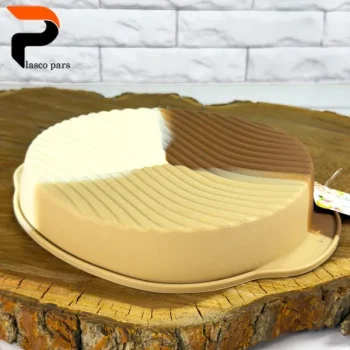 قالب کیک سیلیکونی مواج گرد دسته دار