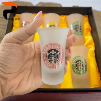 ست شات طرحدار مات گرد 6 عددی کادویی - Image 4