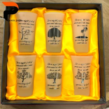 ست شات طرحدار مات گرد 6 عددی کادویی - Image 6