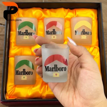 ست شات طرحدار مات مربع 6 عددی کادویی - Image 2