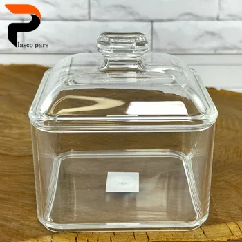 بیسکوییت خوری اکرولیک مربع گود کد 1395GHT