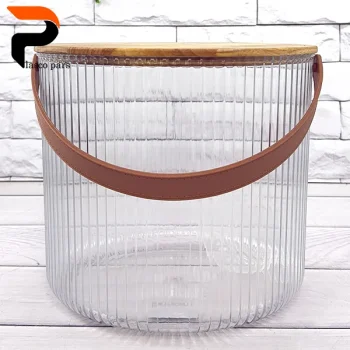 سطل شیاردار 9 لیتری درب چوبی لیمون - Image 4