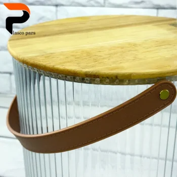 سطل شیاردار 9 لیتری درب چوبی لیمون - Image 5