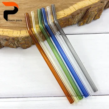 نی شربت شیشه ای رنگی