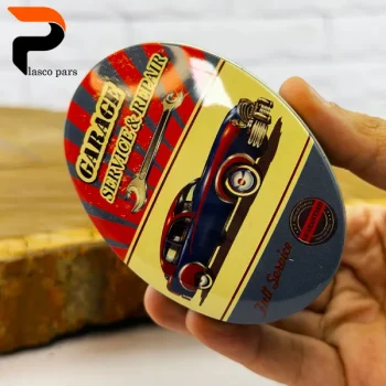 قوطی فلزی فانتزی بیضی - Image 5