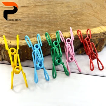 گیره لباس فلزی رنگی