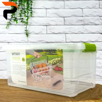 باکس مستطیل 5 لیتری با مخزن یخ دسته دار لیمون - Image 9