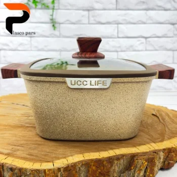 قابلمه گرانیتی مربعی موکا 24 UCCLIFE - Image 5