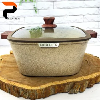 قابلمه گرانیتی مربعی موکا 32 UCCLIFE