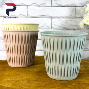 سبد همه کاره استوانه بزرگ بامبو لیمون