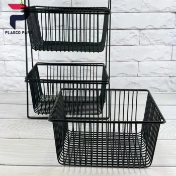 جا سیب پیازی 3 طبقه دسته چوبی کاراتک - Image 6