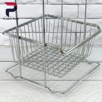 جا سیب زمینی و پیاز 3 طبقه مربع سوپری کروم 385 - Image 7