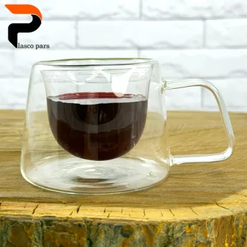 لیوان پیرکس دوجداره کف تخت