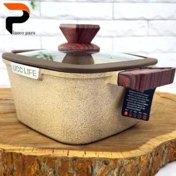 قابلمه گرانیتی مربعی موکا 20 UCCLIFE - Image 6