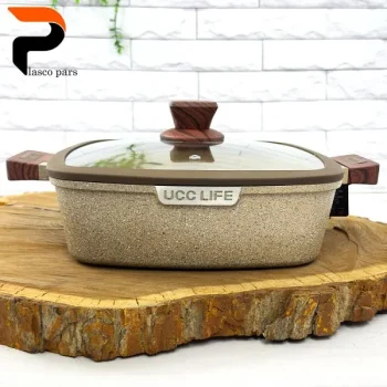 تابه گرانیتی مربعی موکا 28 UCCLIFE - Image 5