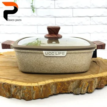 تابه گرانیتی مربعی موکا 28 UCCLIFE - Image 4