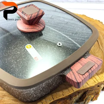 قابلمه گرانیتی مربعی قهوه ای 28 UCCLIFE - Image 5