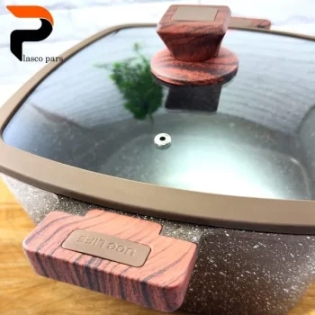 قابلمه گرانیتی مربعی قهوه ای 32 UCCLIFE - Image 2