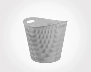 سبد رخت گرد بامبو لیمون - Image 3