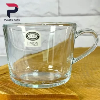 فنجان شیشه ای دسته دار 285 لیمون - Image 6