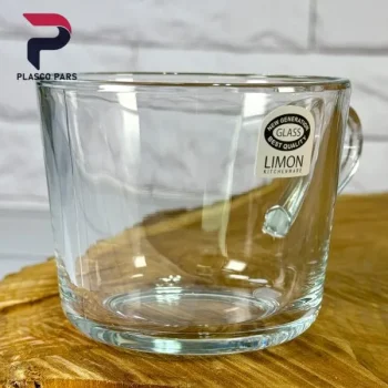 فنجان شیشه ای دسته دار 285 لیمون - Image 4