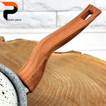 تابه 20 تکدسته دسته چوبی گرانیتی طوسی سفید هاناتک - Image 6