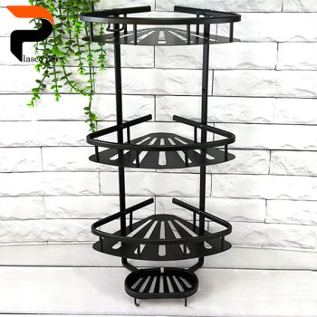 جا شامپویی کنج 3طبقه سینی دار مشکی