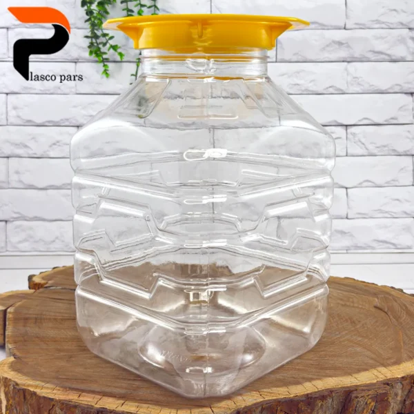 جار 10 لیتری درب فرمانی شفاف