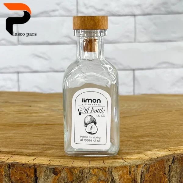 بطری 130 میل درب چوبی لیمون
