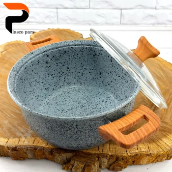 قابلمه 20 ونیز دسته چوبی درب پیرکس طوسی هاناتک - Image 3