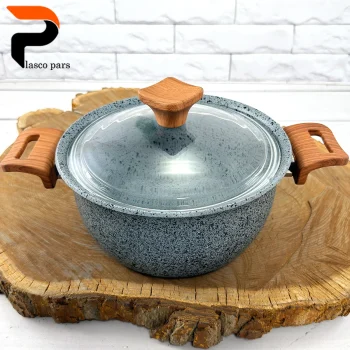 قابلمه 20 ونیز دسته چوبی درب پیرکس طوسی هاناتک