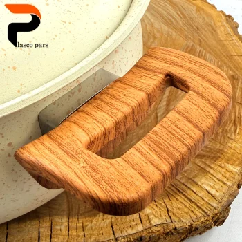 قابلمه 20 دسته چوبی گرانیتی کرمی هاناتک - Image 4