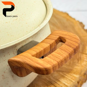 قابلمه 16 دسته چوبی گرانیتی کرمی هاناتک - Image 7