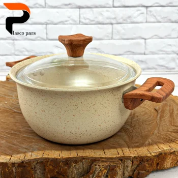 قابلمه 20 ونیز دسته چوبی درب پیرکس کاپوچینو هاناتک - Image 8