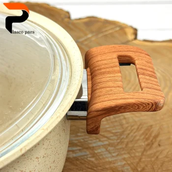 قابلمه 20 ونیز دسته چوبی درب پیرکس کاپوچینو هاناتک - Image 3