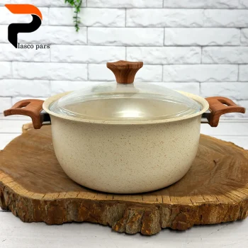 قابلمه 24 ونیز دسته چوبی درب پیرکس کاپوچینو هاناتک - Image 7