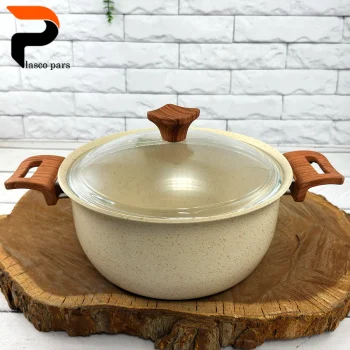 قابلمه 24 ونیز دسته چوبی درب پیرکس کاپوچینو هاناتک - Image 6