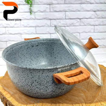 قابلمه 28 ونیز دسته چوبی درب پیرکس طوسی هاناتک - Image 3