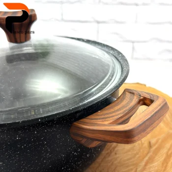 قابلمه 28 ونیز دسته چوبی درب پیرکس مشکی هاناتک - Image 13