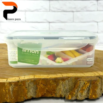 ظرف فریزری مستطیل 3 خانه لیمون - Image 2