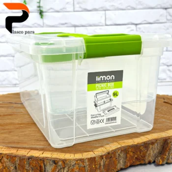 باکس مستطیل 9 لیتری با مخزن یخ دسته دار لیمون - Image 2