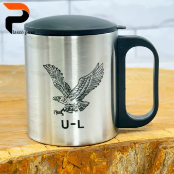 لیوان استیل درب دار