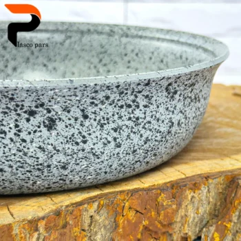 تابه 24 ونیز تکدسته دسته چوبی بدون درب طوسی هاناتک - Image 4