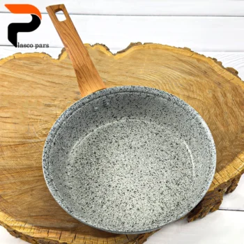 تابه 24 ونیز تکدسته دسته چوبی بدون درب طوسی هاناتک - Image 5