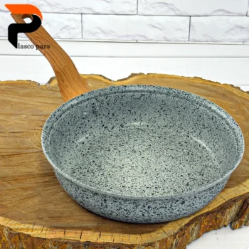 تابه 24 ونیز تکدسته دسته چوبی بدون درب طوسی هاناتک - Image 3