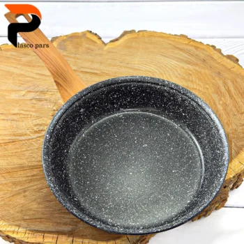 تابه 24 ونیز تکدسته دسته چوبی بدون درب مشکی هاناتک - Image 3