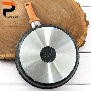 تابه 24 ونیز تکدسته دسته چوبی درب پیرکس مشکی هاناتک - Image 8