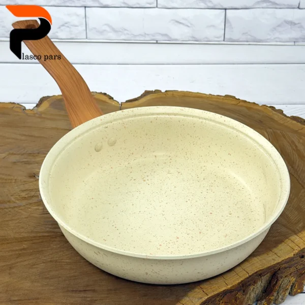 تابه 24 ونیز تکدسته دسته چوبی بدون درب کرمی هاناتک