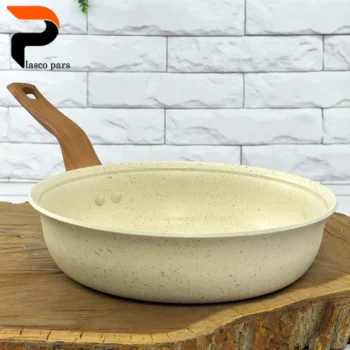 تابه 24 ونیز تکدسته دسته چوبی بدون درب کرمی هاناتک - Image 2